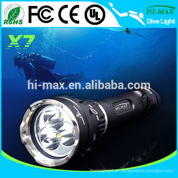 3 * cree xm-l T6 3500 lúmenes Profesional linterna de buceo interruptor magnético